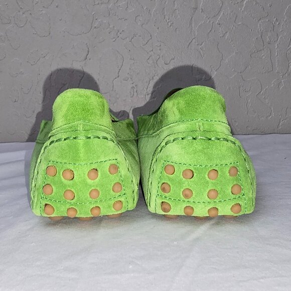 M. Gemi Women's Drivers The Felize LIME GREEN Suede Loafers Moccasin Slip-On 39 - Picture 8 of 12